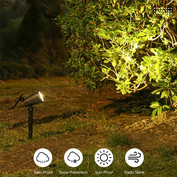 9 LEDs Solar Spotlights for Garden, Backyard, Driveway, Patio Lawn Décor - Image 2
