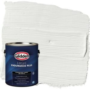 Glidden HEP Grab-N-Go Exterior Paint & Primer Satin, White, 1 Gallon