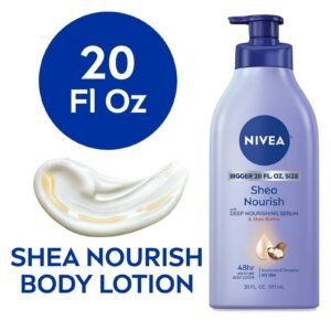 NIVEA Shea Nourish Body Lotion, Dry Skin Lotion with Shea Butter