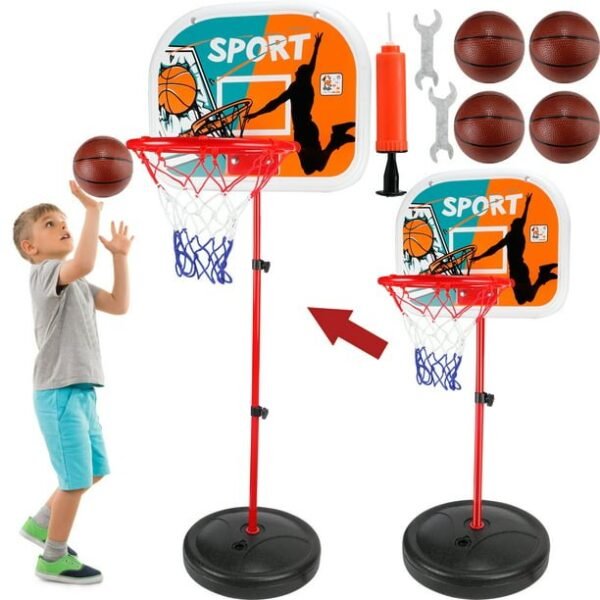 Kids Basketball Hoop Adjustable Height 2.5 ft-6.1 ft